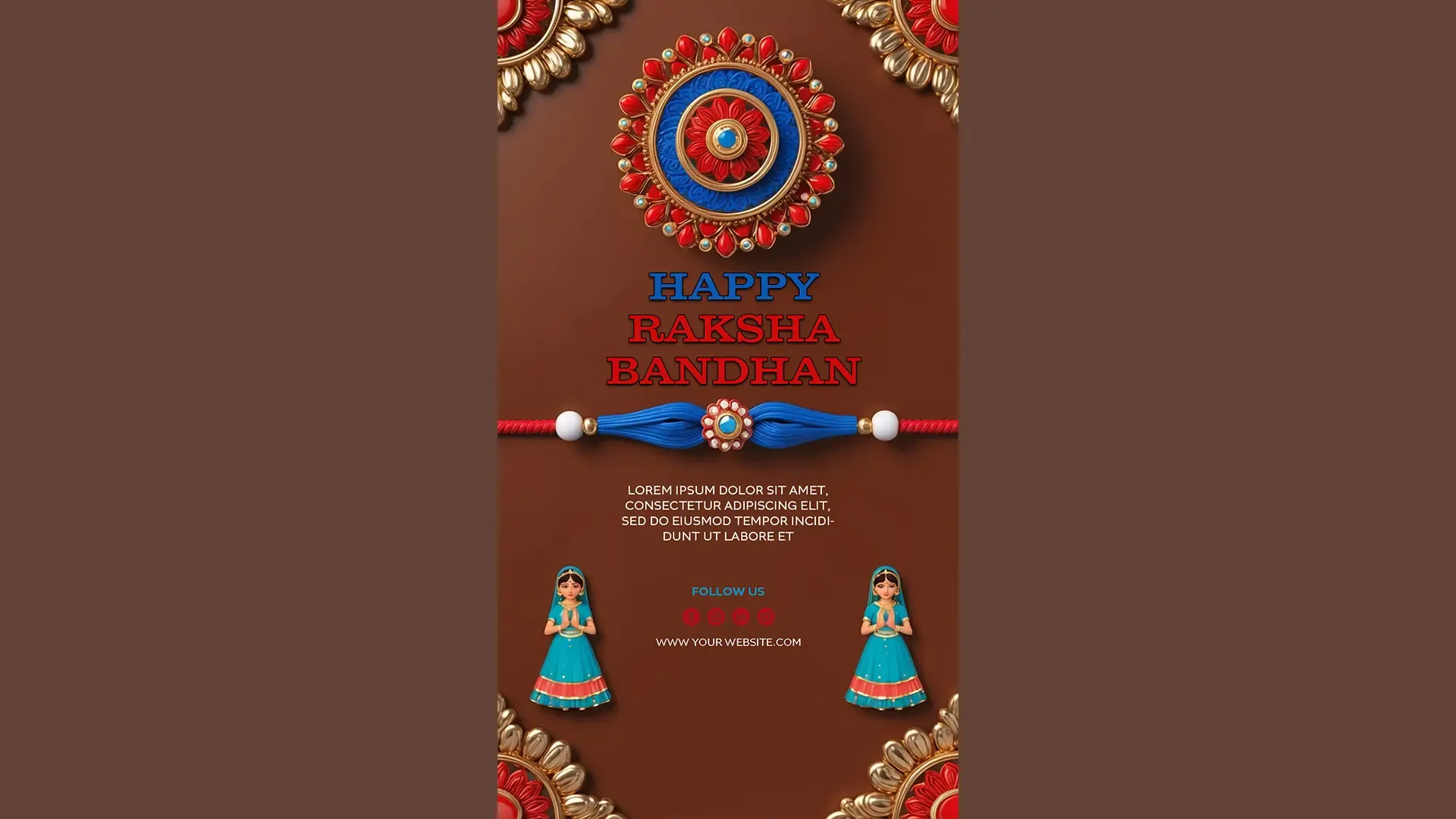 Happy Raksha Bandhan Celebration PSD for Instagram Story